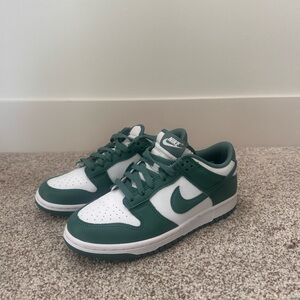 Nike Green and White Dunks